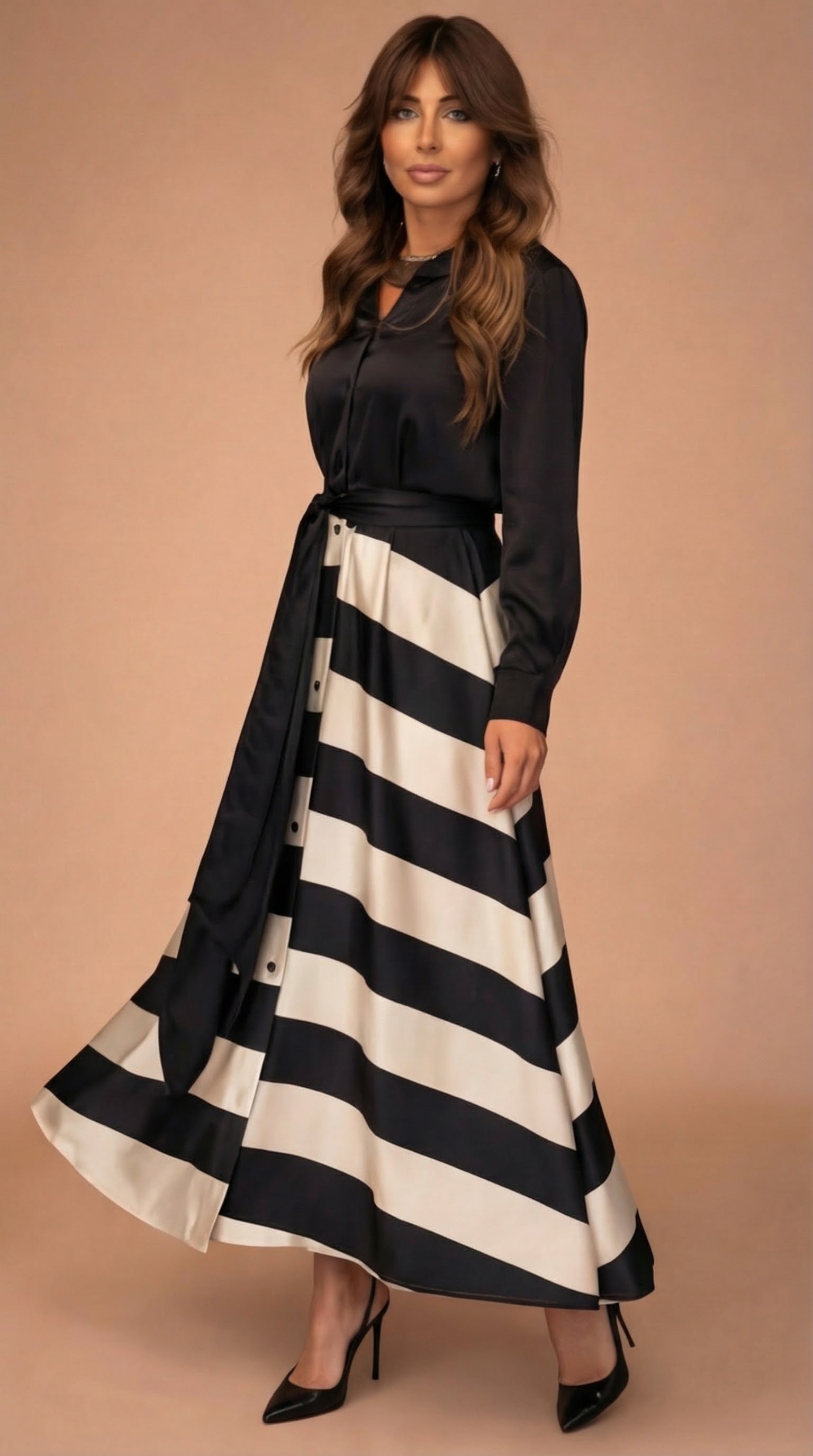 Mila™ | Gestreepte Maxi Jurk