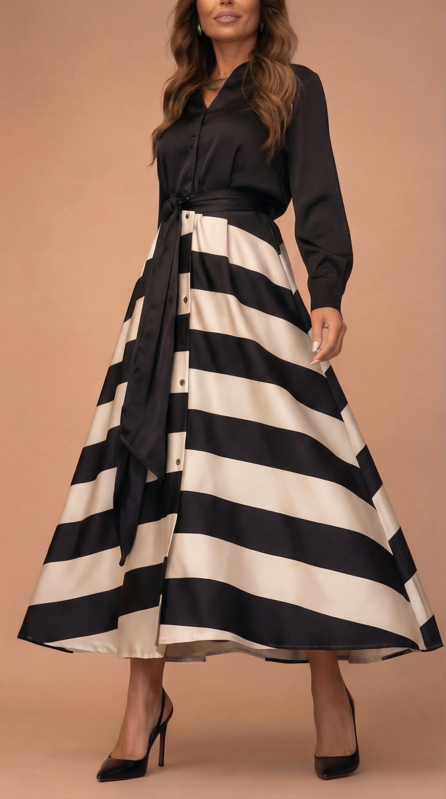 Mila™ | Gestreepte Maxi Jurk
