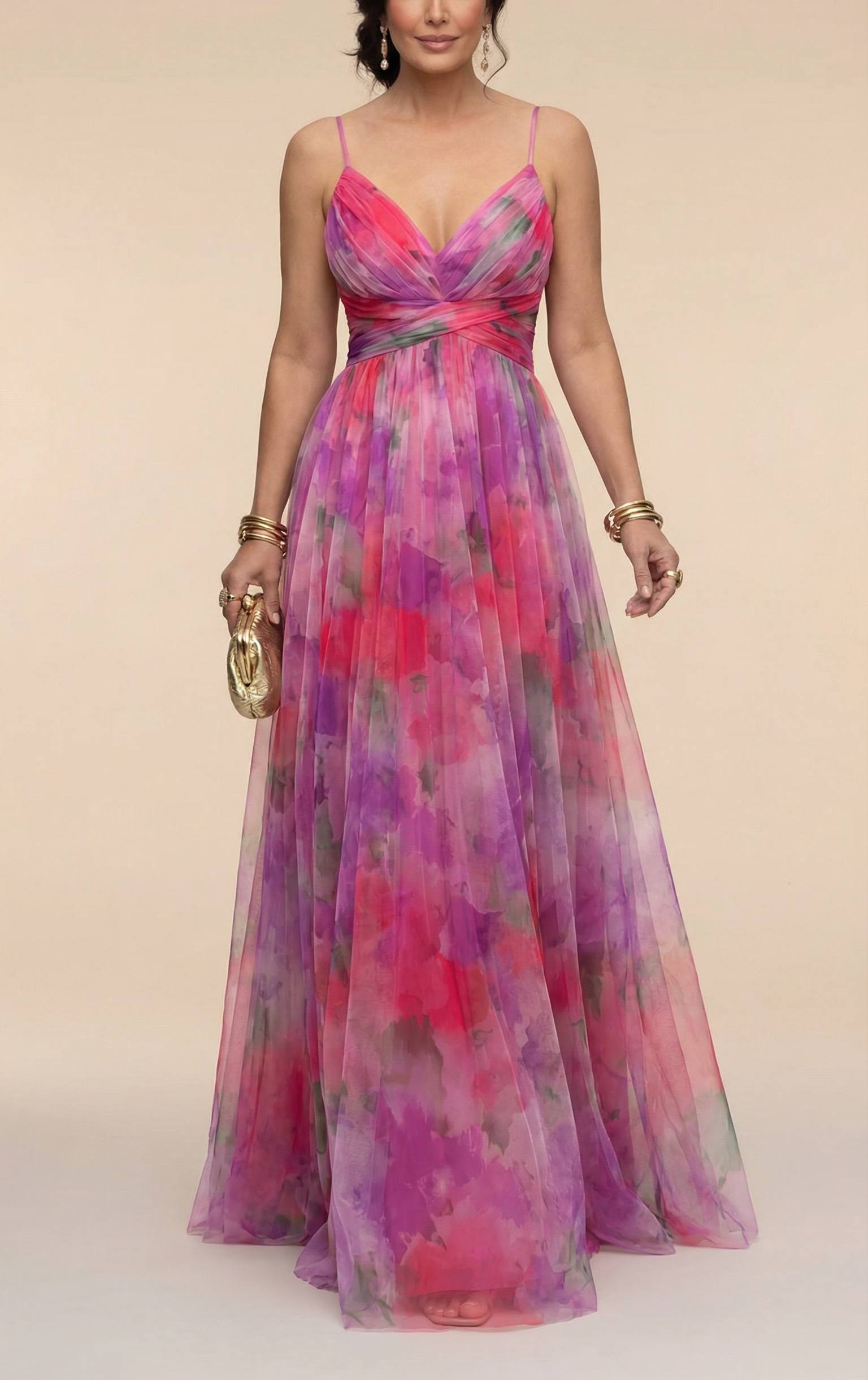 Giselle | Betoverende Maxi-jurk met Bloemenprint