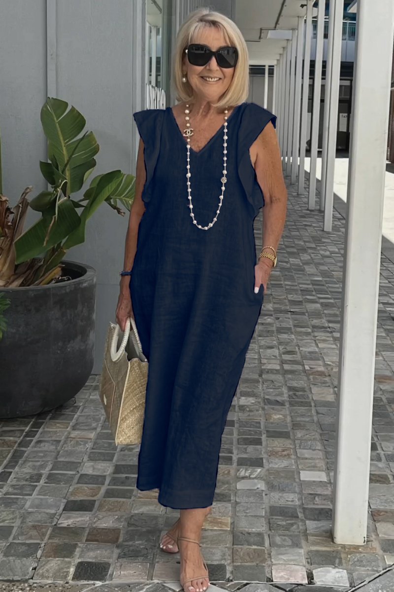 Lucinda | Moeiteloze Charme Midi Jurk