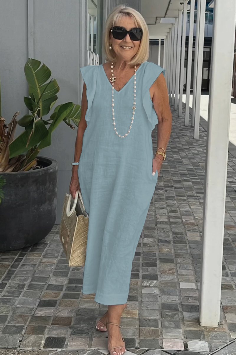 Lucinda | Moeiteloze Charme Midi Jurk