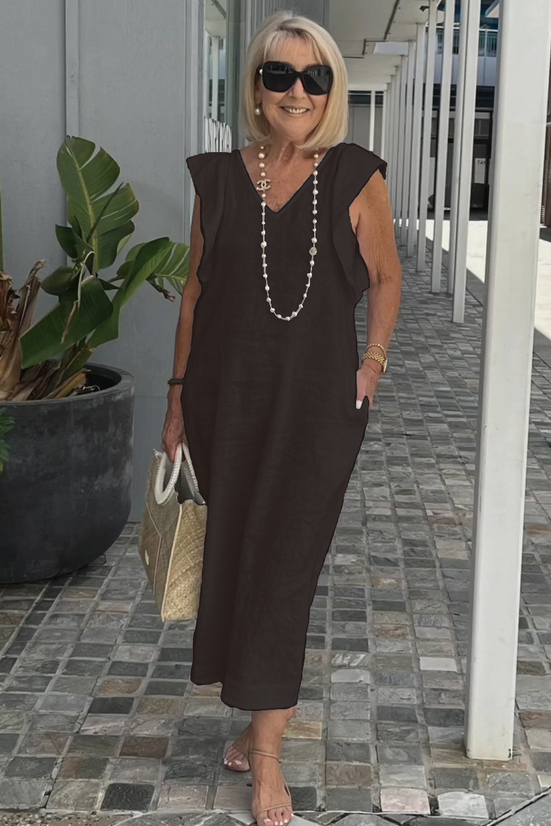 Lucinda | Moeiteloze Charme Midi Jurk