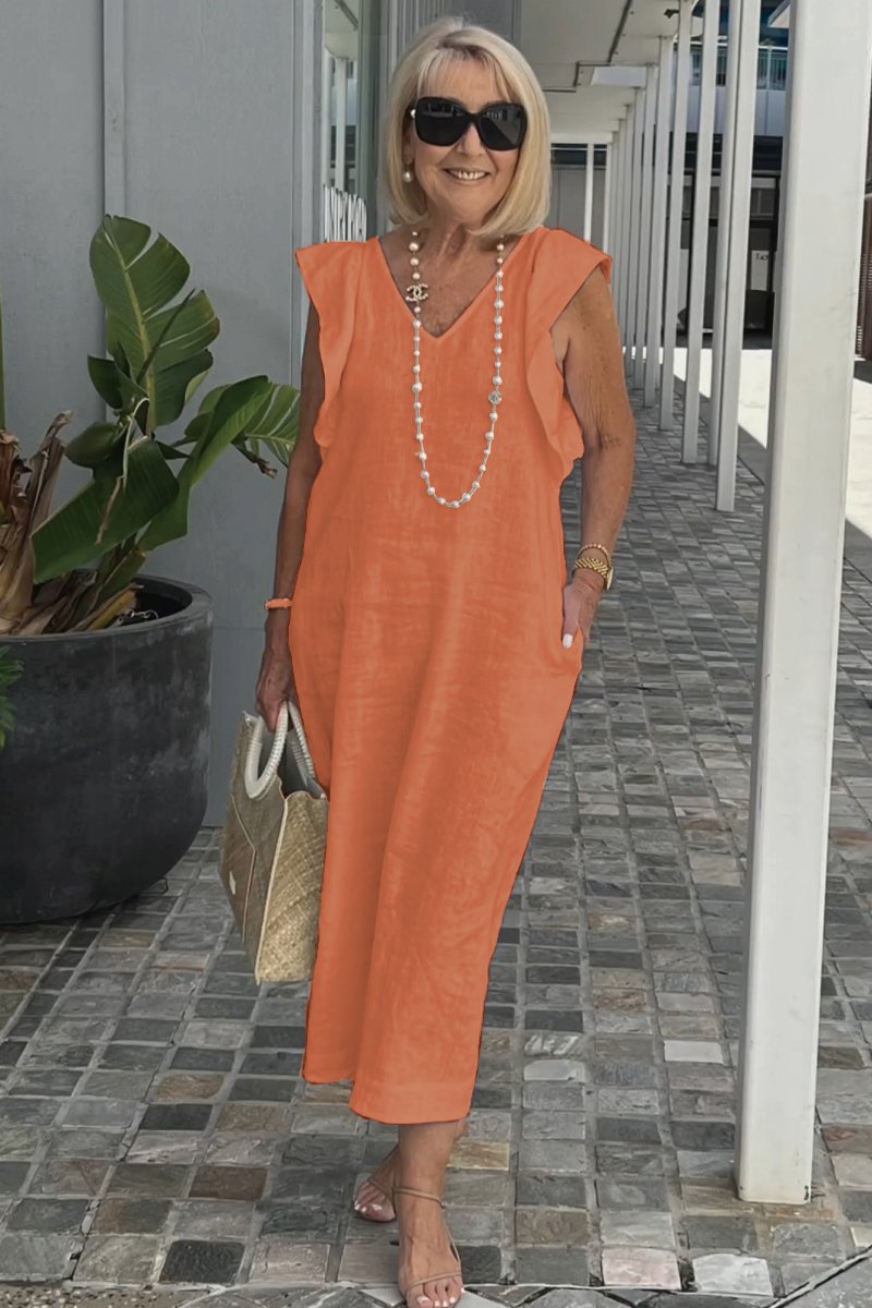 Lucinda | Moeiteloze Charme Midi Jurk