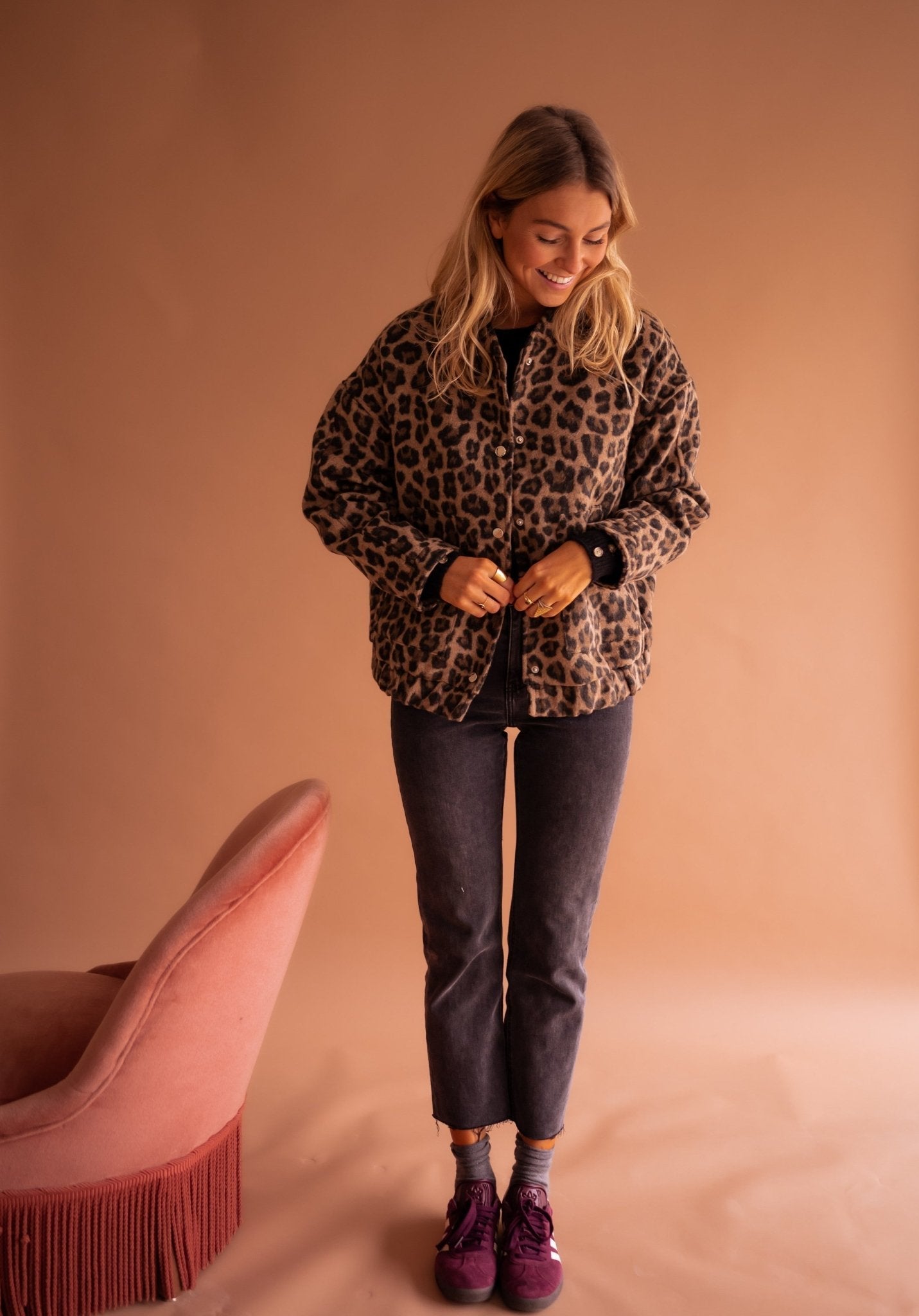 Luna | Trendy Dames Jasje met Luipaardprint