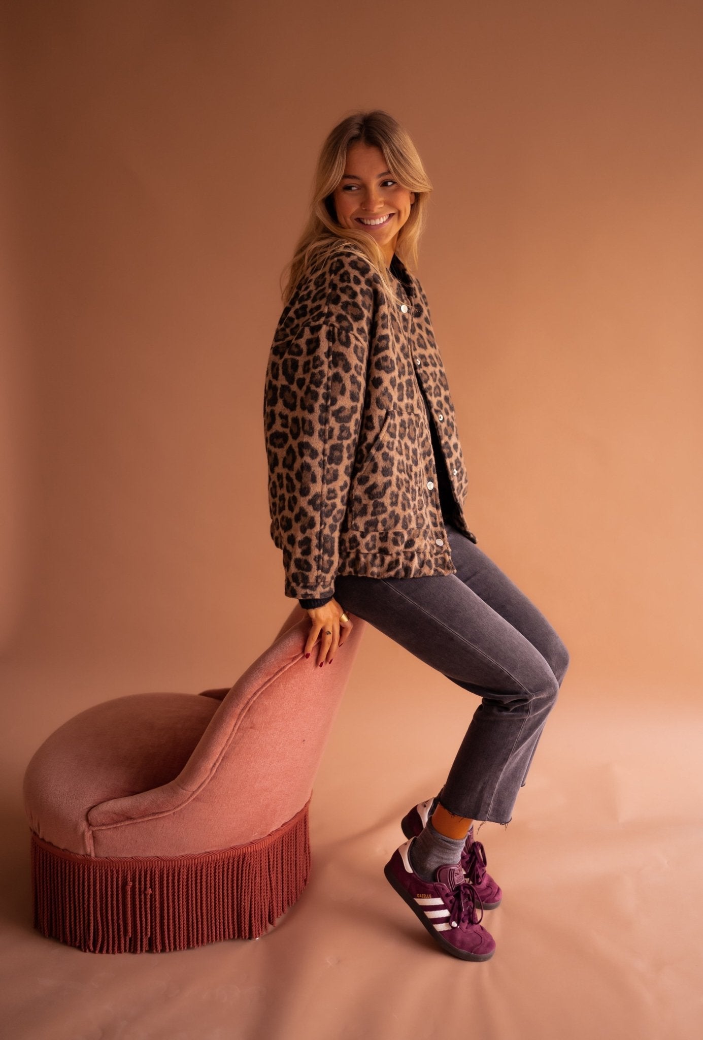 Luna | Trendy Dames Jasje met Luipaardprint