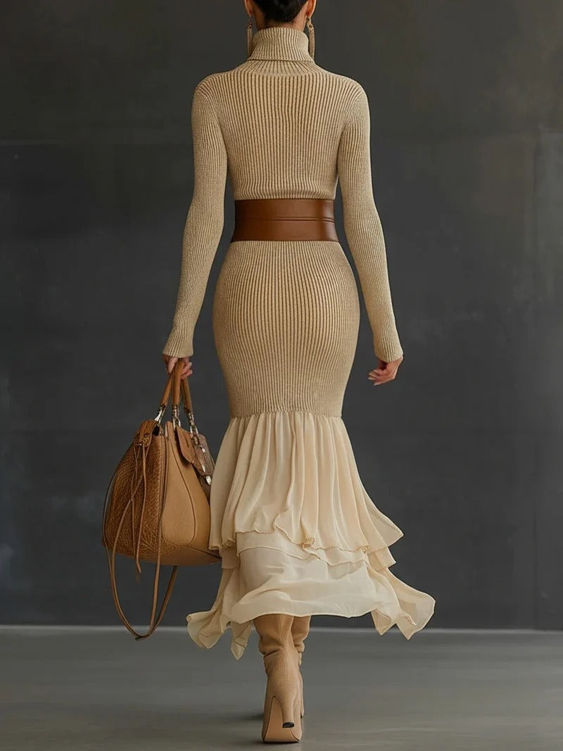 Elegante Bodycon Jurk met Col