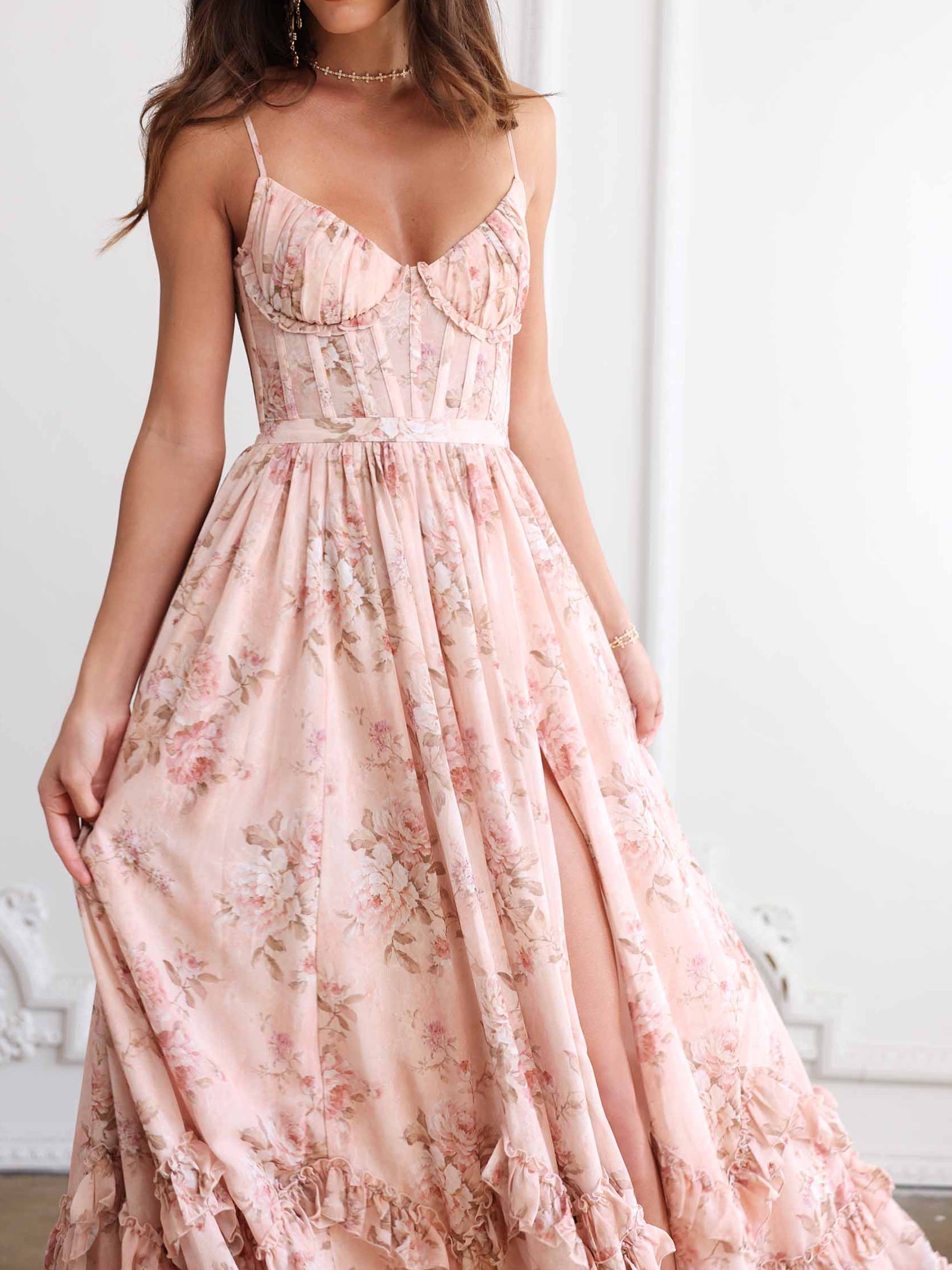Camille™ | Maxi Jurk met Volants en Split
