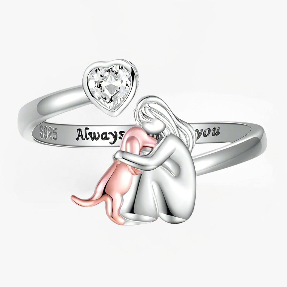 Anne™ - Ring met Hondicoon (Roze)