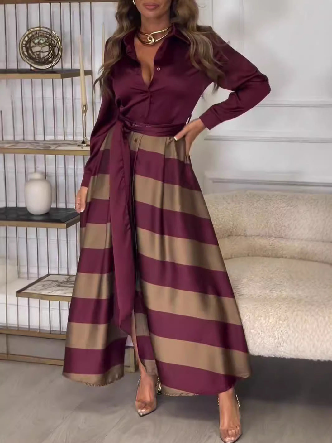 Maxi Gestreepte Jurk