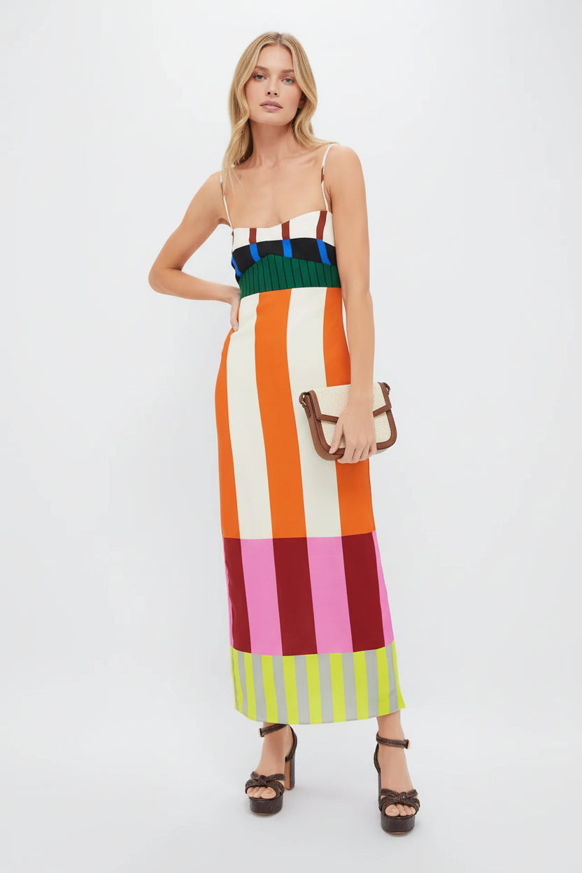 GEOMETRISCHE RAYON JURK MULTIKLEUR
