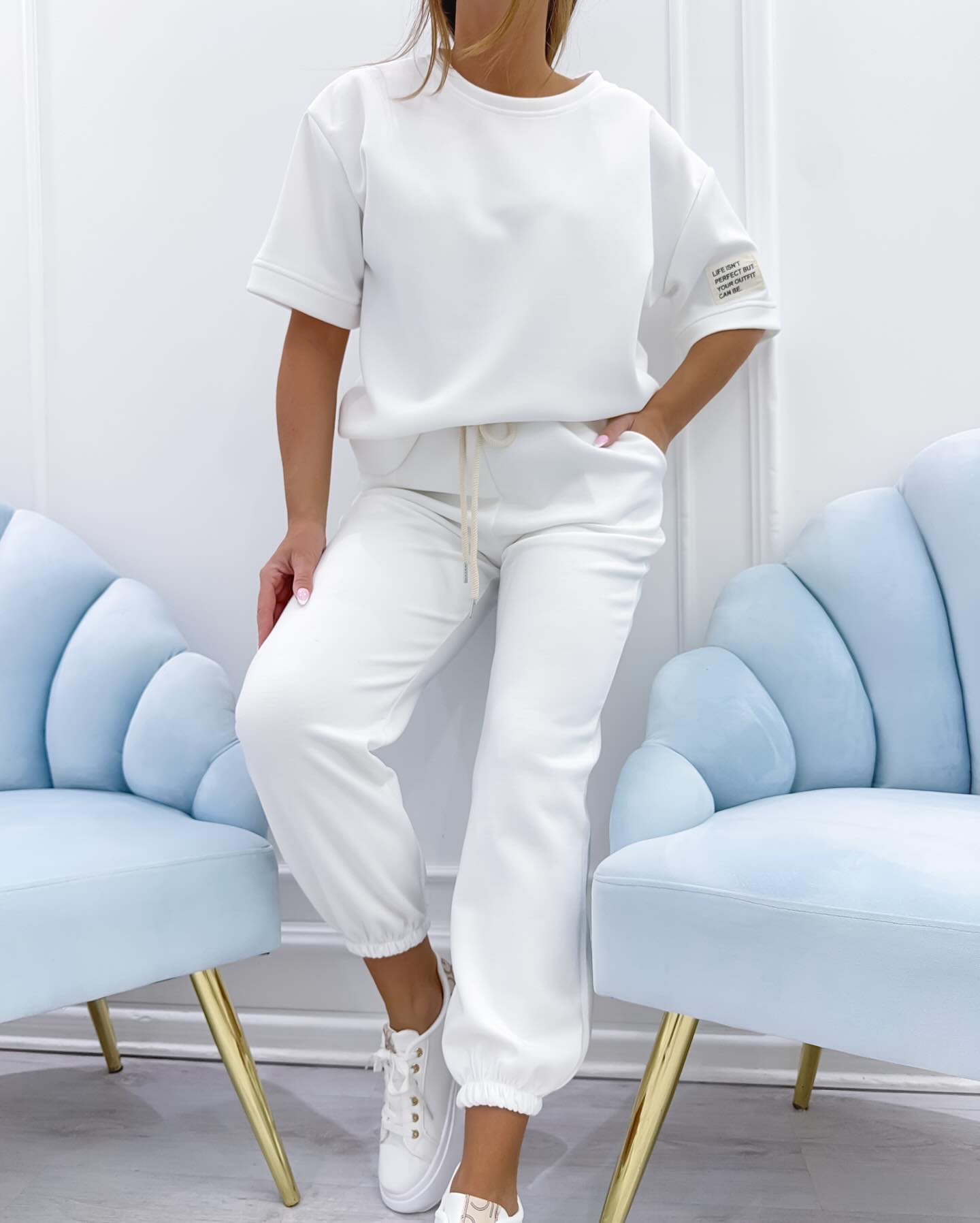 ⏳ Tijdelijke aanbieding! ⏰ Dames casual set met een effen top en broek