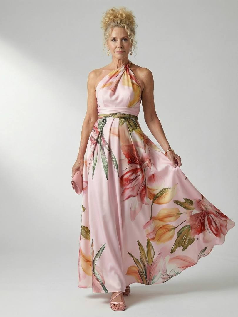 Amiel | Lichte maxi-jurk met bloemen