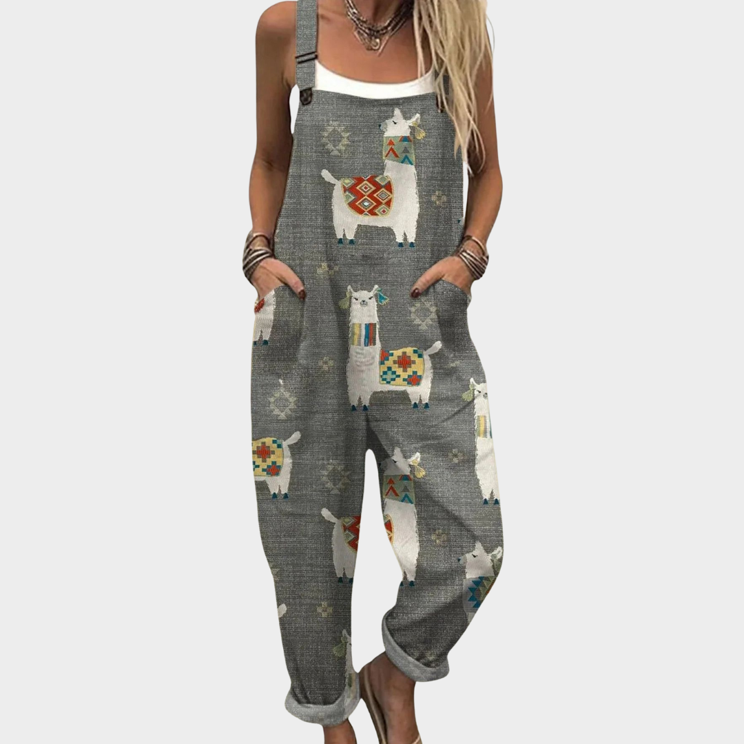 Comfortabele Bedrukte Dungaree