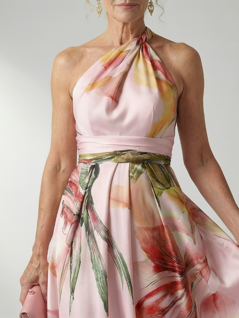 Amiel | Lichte maxi-jurk met bloemen