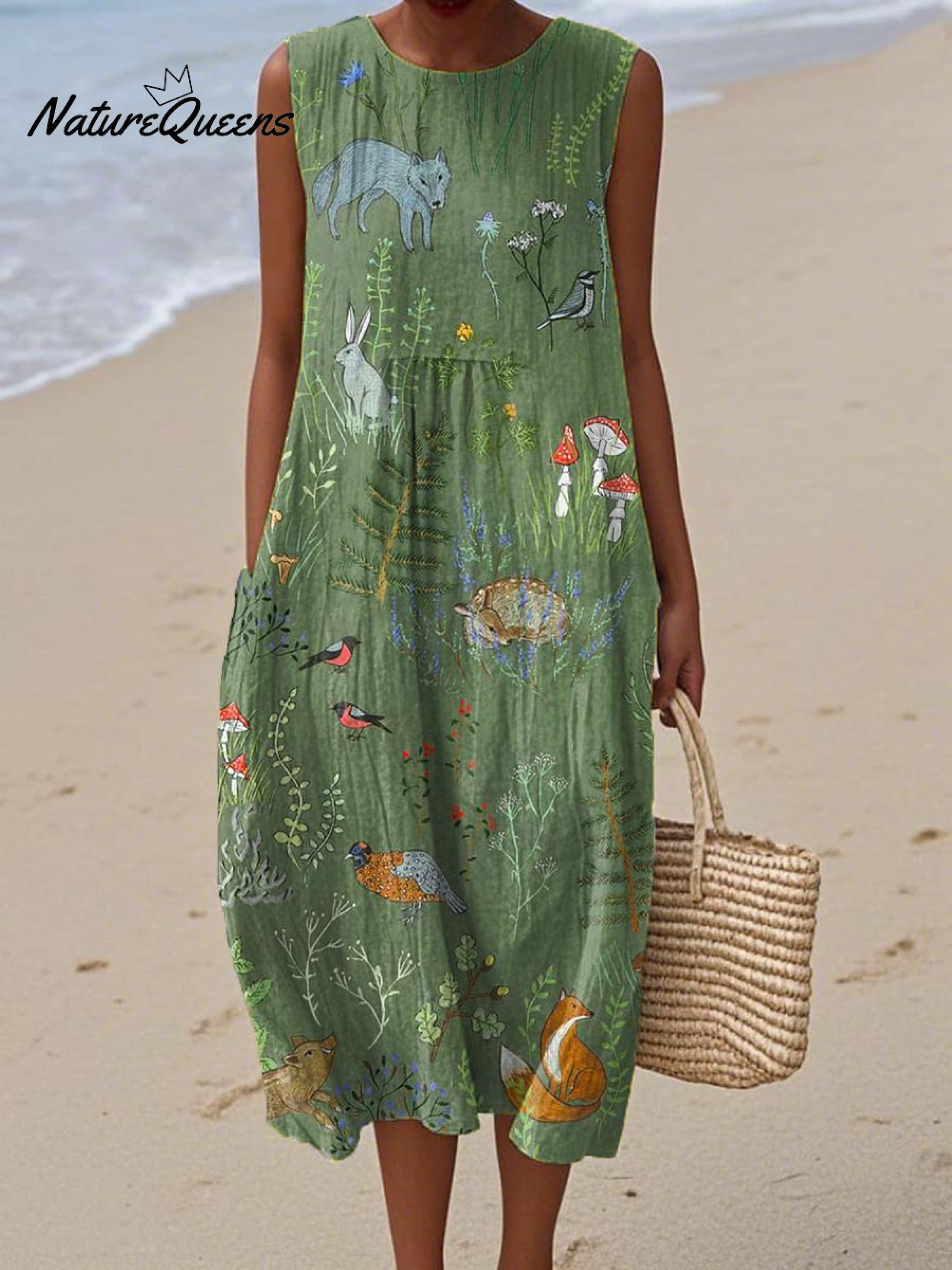 Ninthe - Jurk met Bosdieren