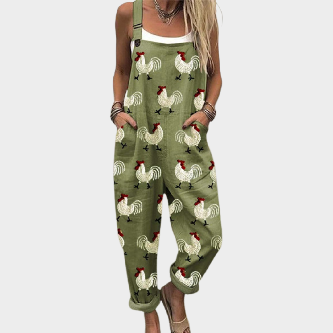 Comfortabele Gedrukte Dungarees