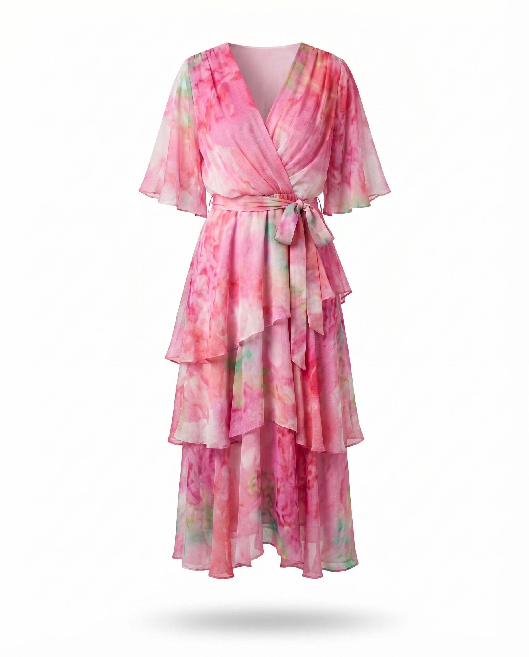 Soft Wrap | Luchtige overslagjurk met print