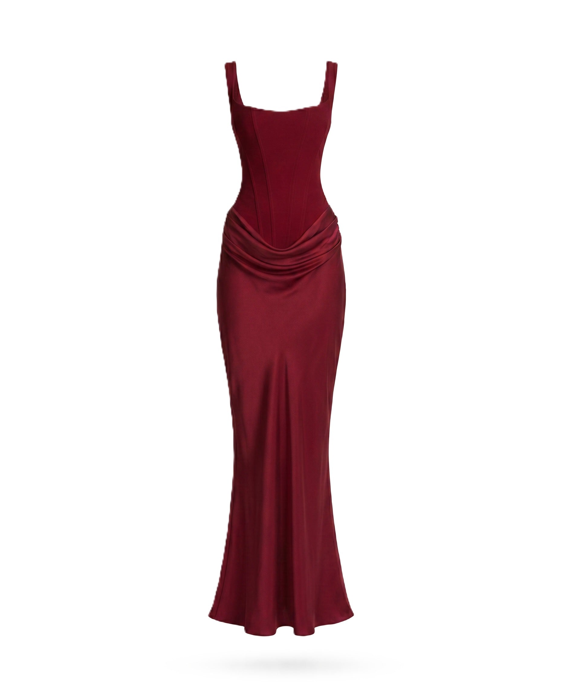 Body Frame | Bodycon midi-jurk met vierkante hals
