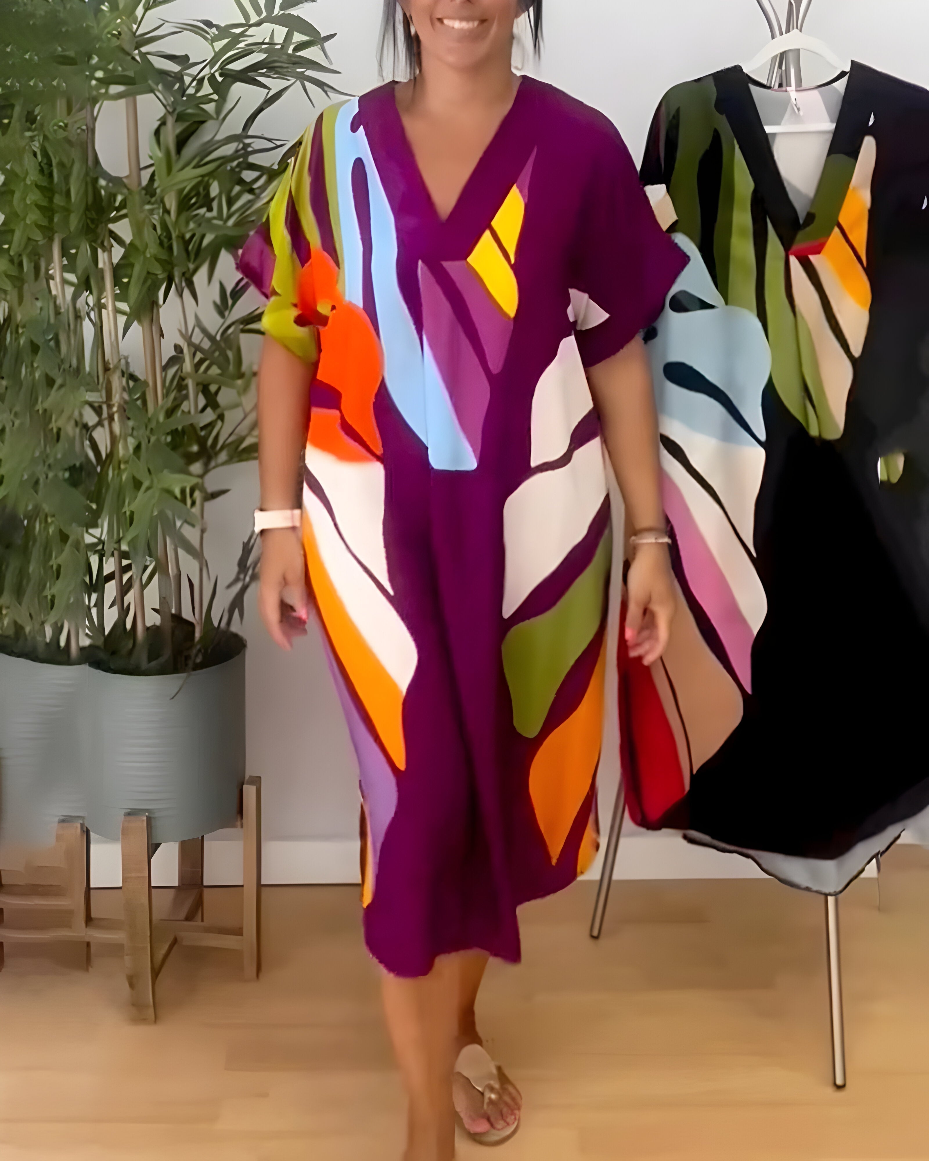 Wynne | Abstract Patroon Jurk