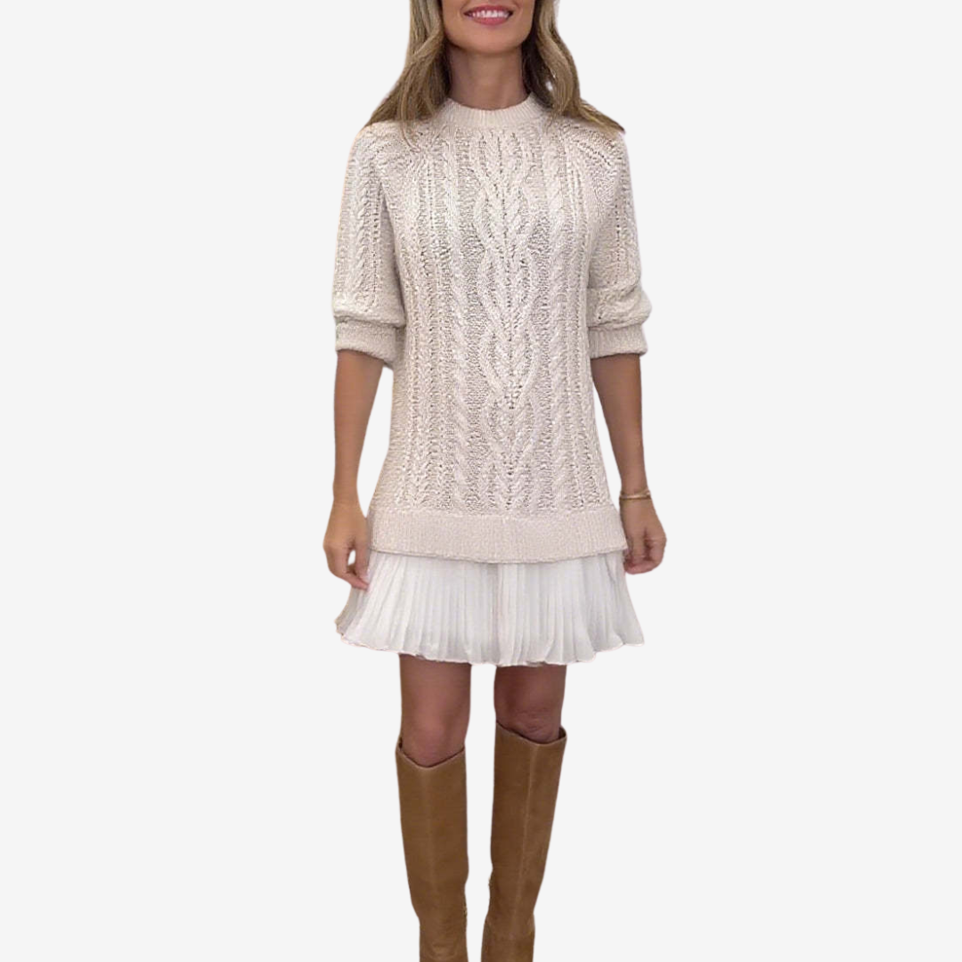 ALESSIA | Gebreide Jurk Nieuw Trend met Comfortabel Warmte en Vrouwelijke Elegantie