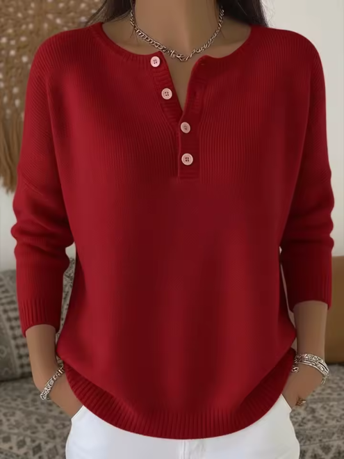 Vera | Elegante Trui met Knopen