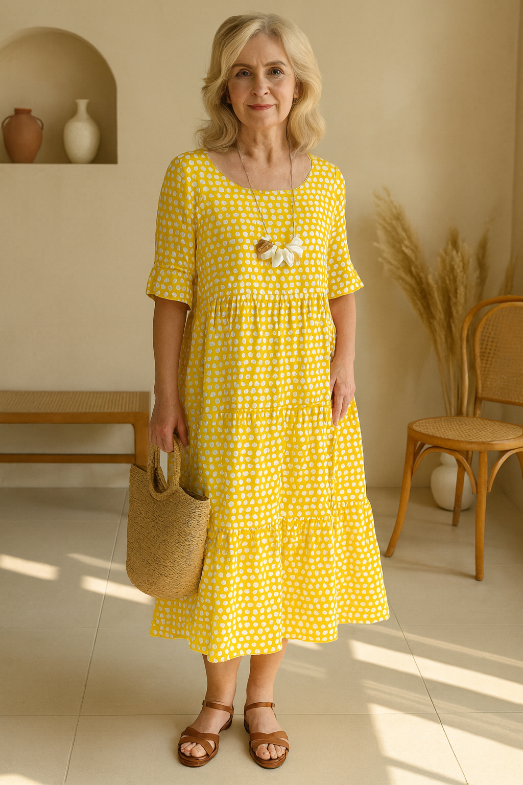 IRIS | SABLE MIDI-JURK MET KORTE MOUWEN