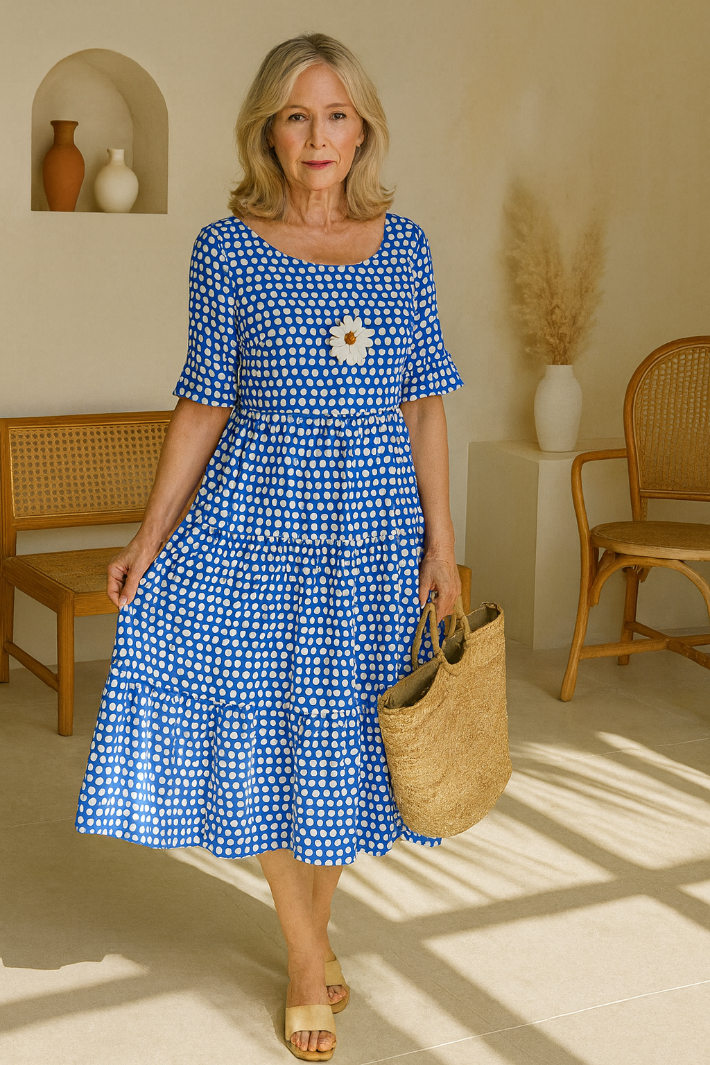 IRIS | SABLE MIDI-JURK MET KORTE MOUWEN