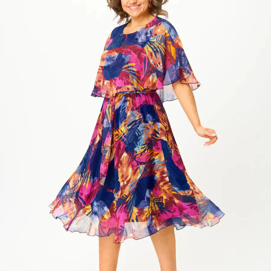 Vivian Comfortabele Plus Size Chiffon Jurk