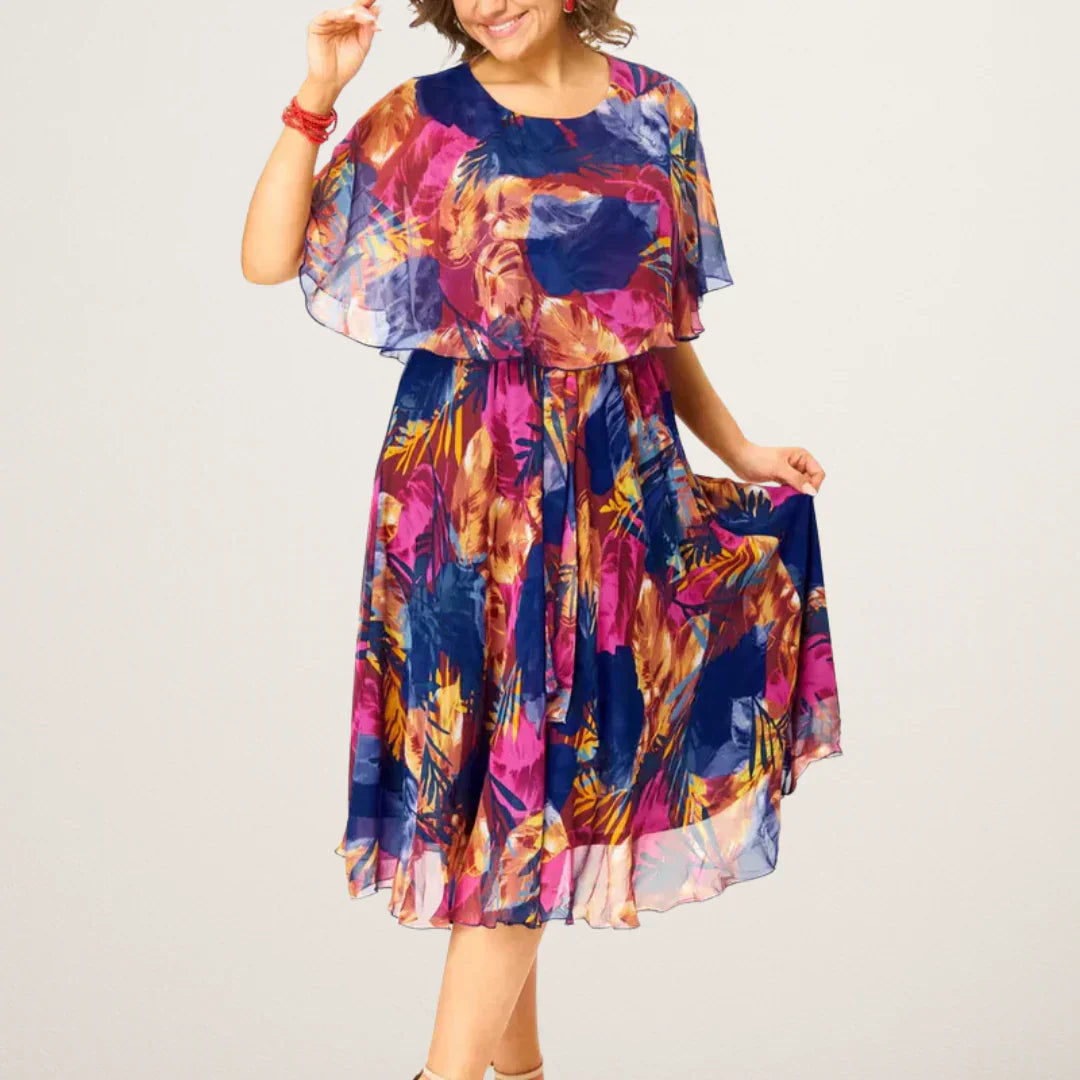 Vivian Comfortabele Plus Size Chiffon Jurk