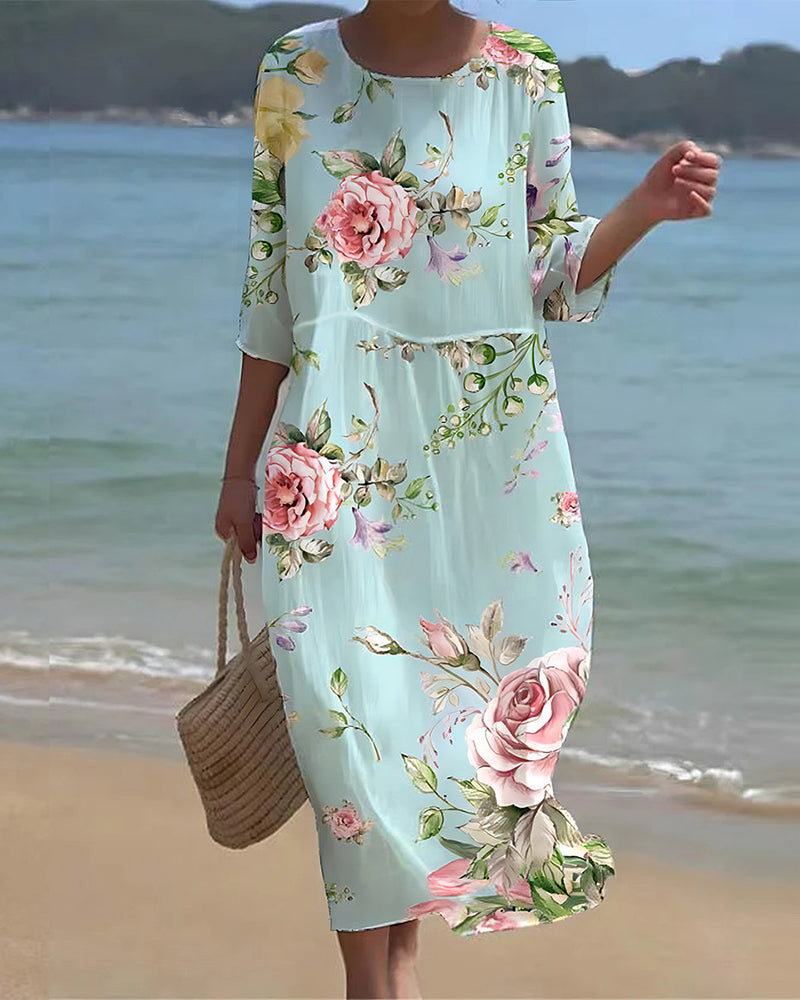 Annalisa | Elegante en Comfortabele Bloemenjurk voor Zonnige Dagen