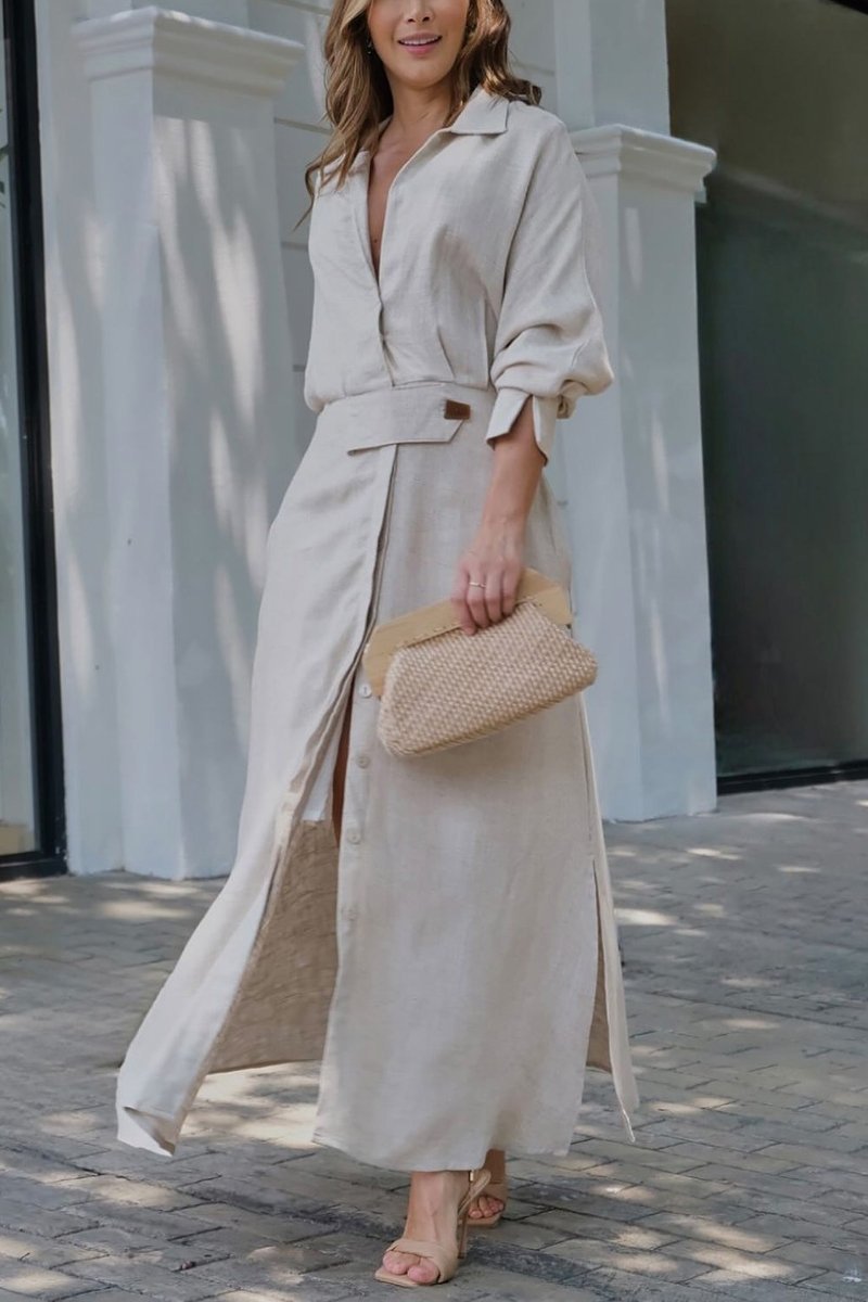 Maxi-jurk  in een effen kleur