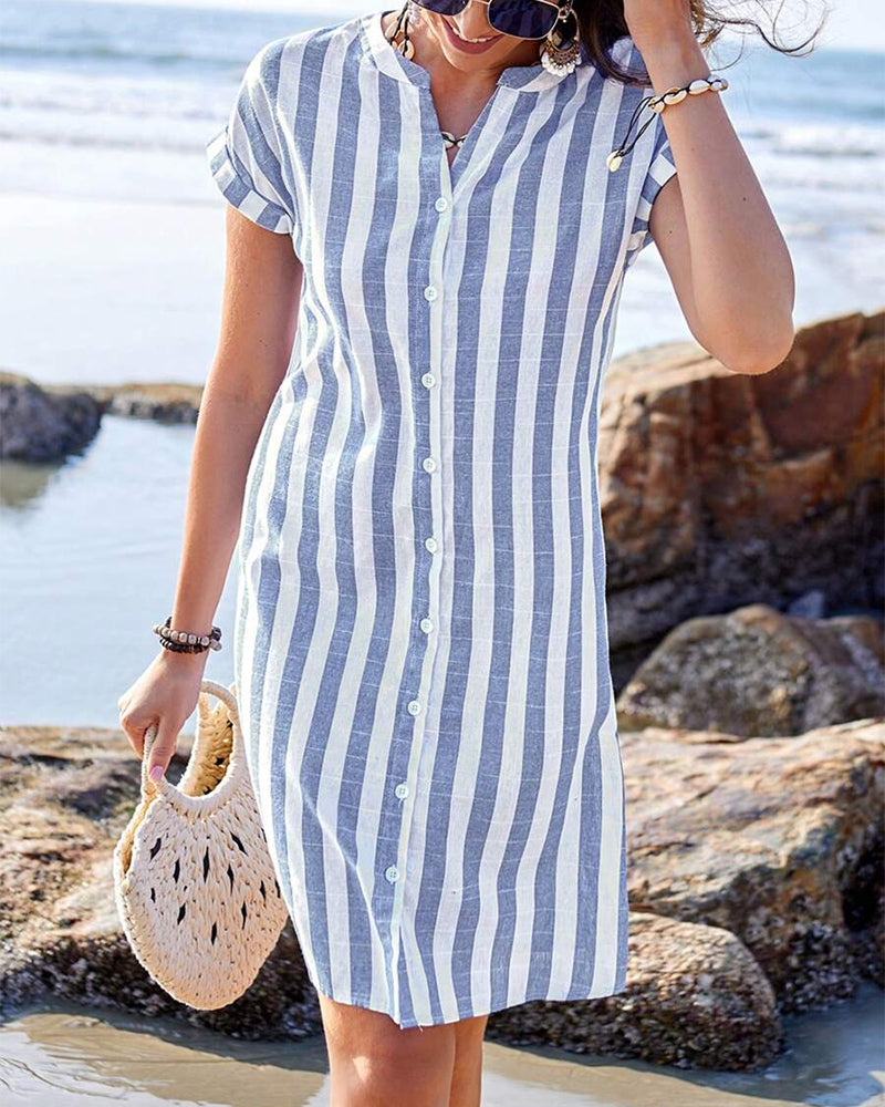 MARTINE | ELEGANTE GESTREEPTE SHIRTJURK