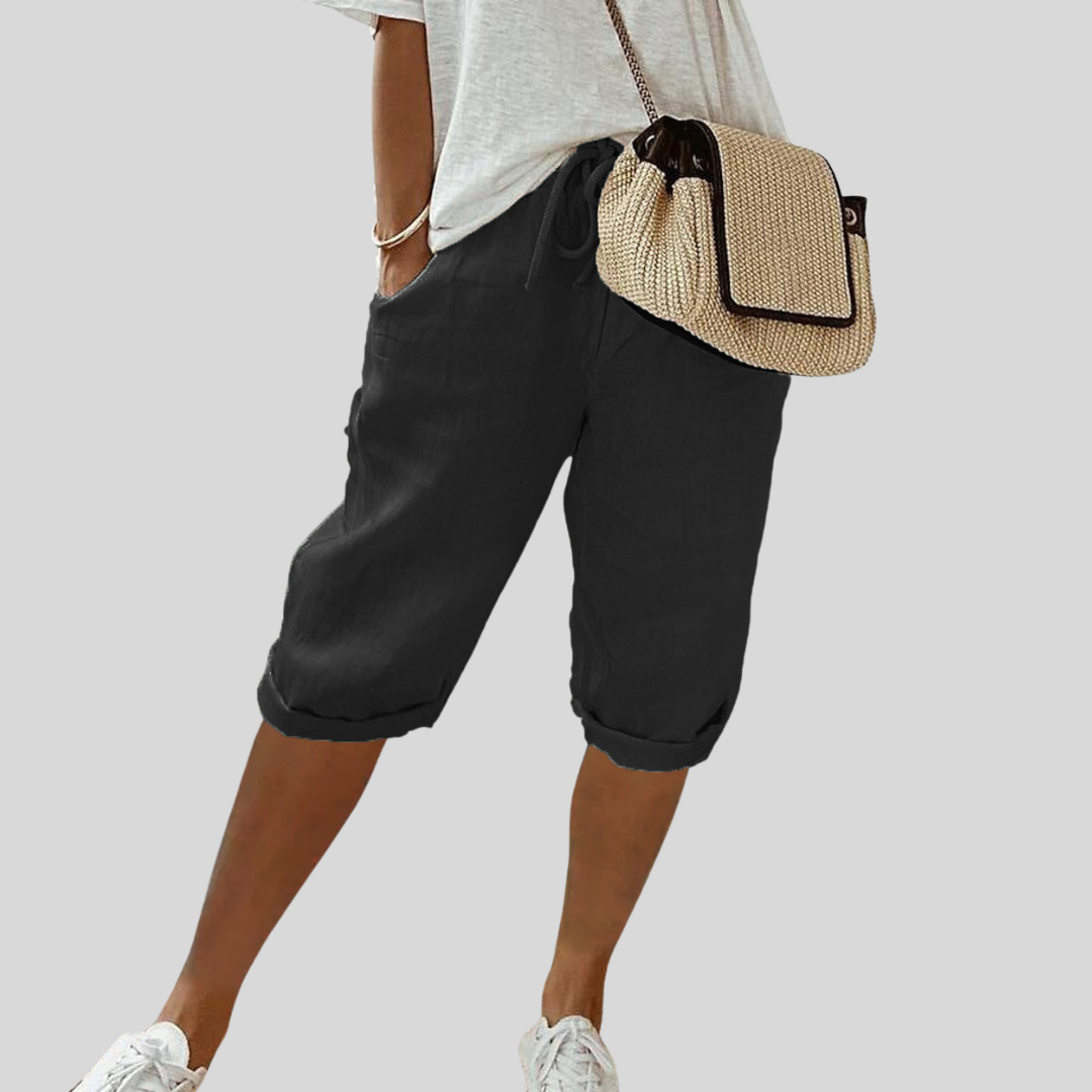 Korte Fluide Comfortabele Elegante Broek