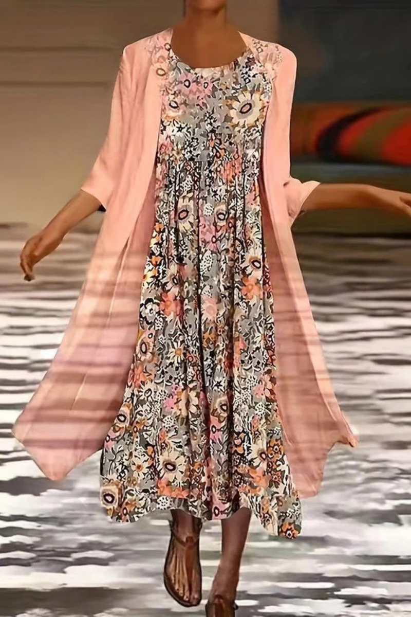 Maisie | Bloemen Boho Maxi Jurk