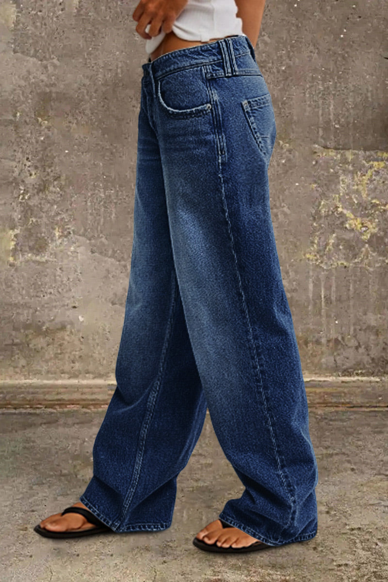Denvara | Rechtaflopende Mid Rise Jeans
