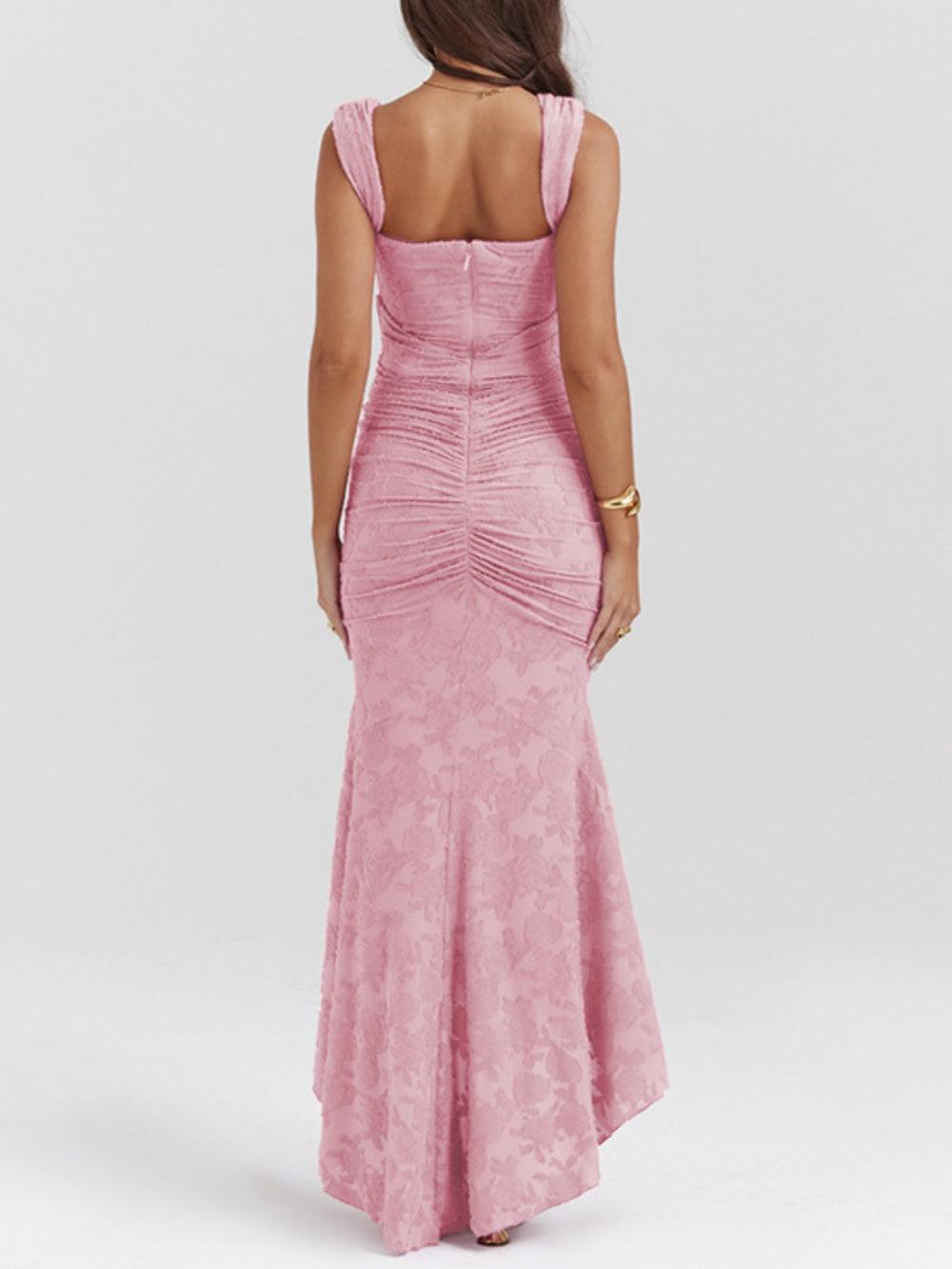 Elora™ | Maxi Jurk met Blauwe Bloemenprint
