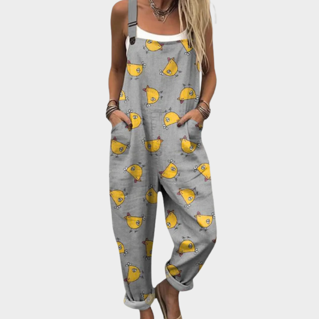 Comfortabele Bedrukte Dungaree