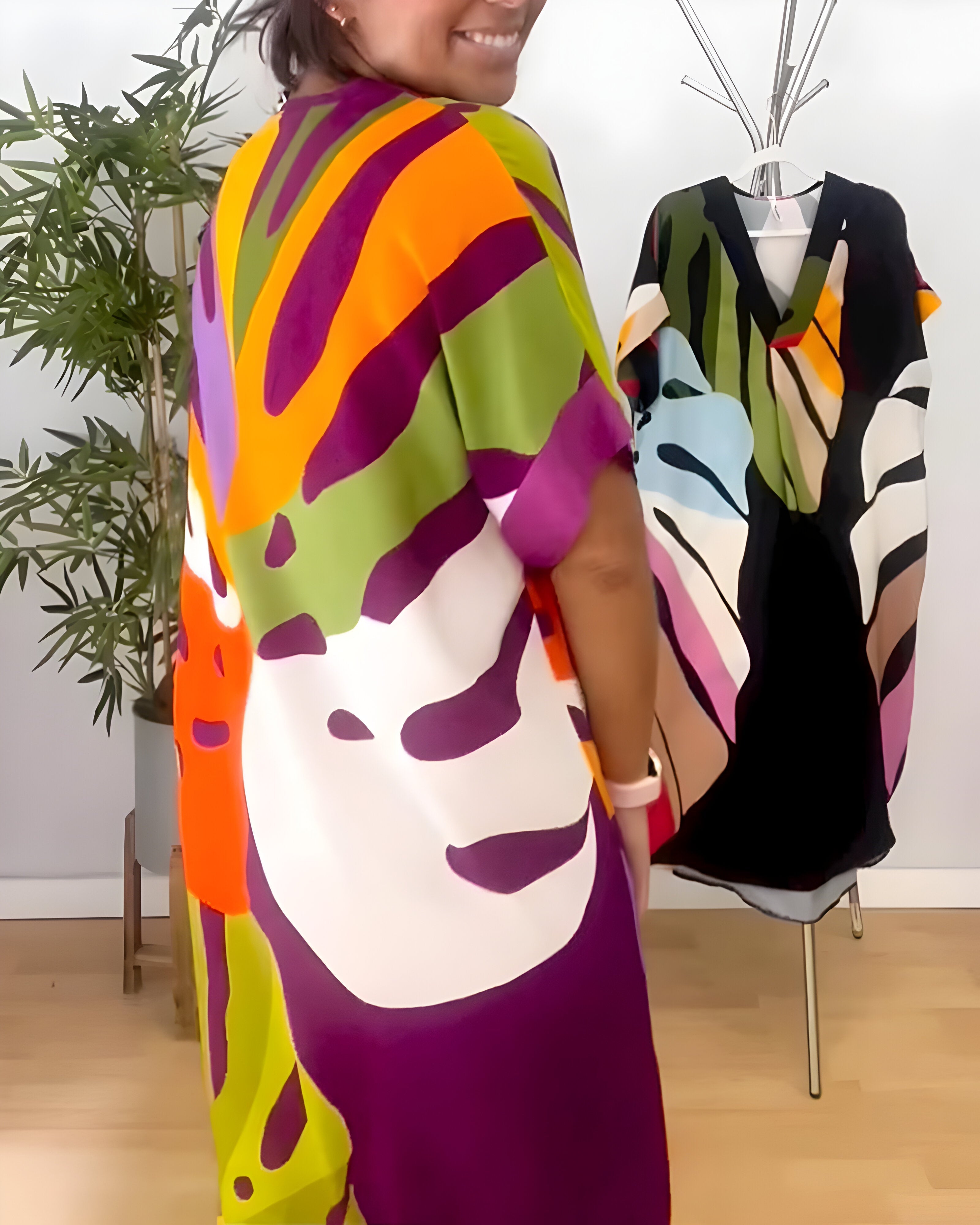 Wynne | Abstract Patroon Jurk