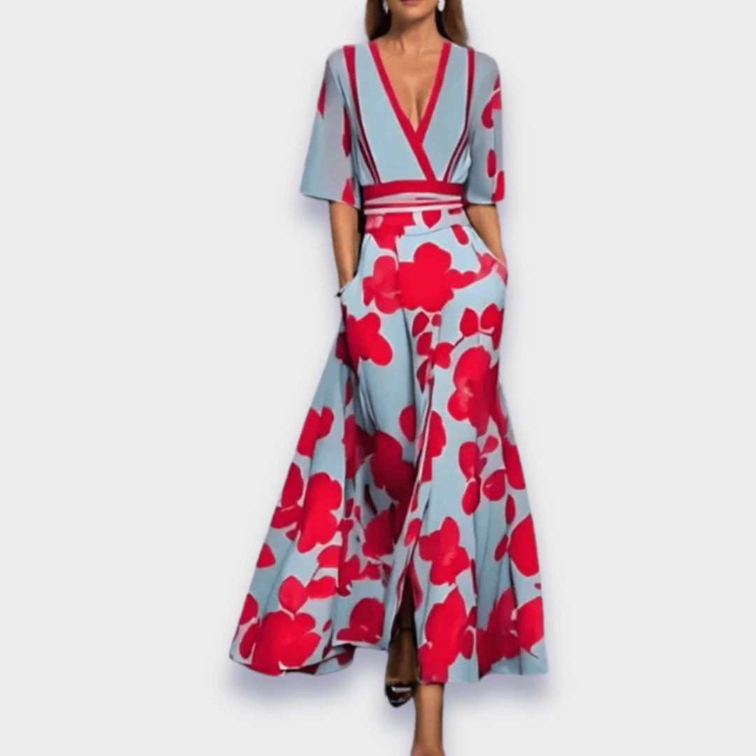Eliana™ | Elegante Bloemen A-Lijn Jurk
