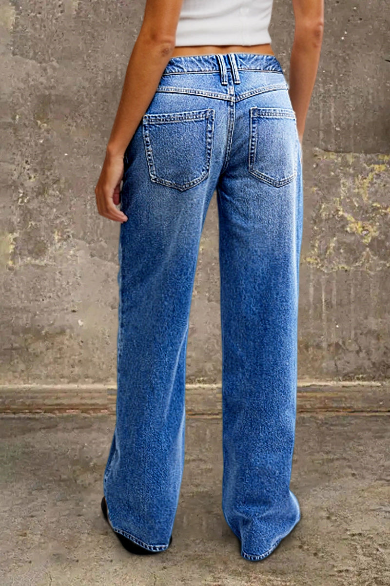 Denvara | Rechtaflopende Mid Rise Jeans