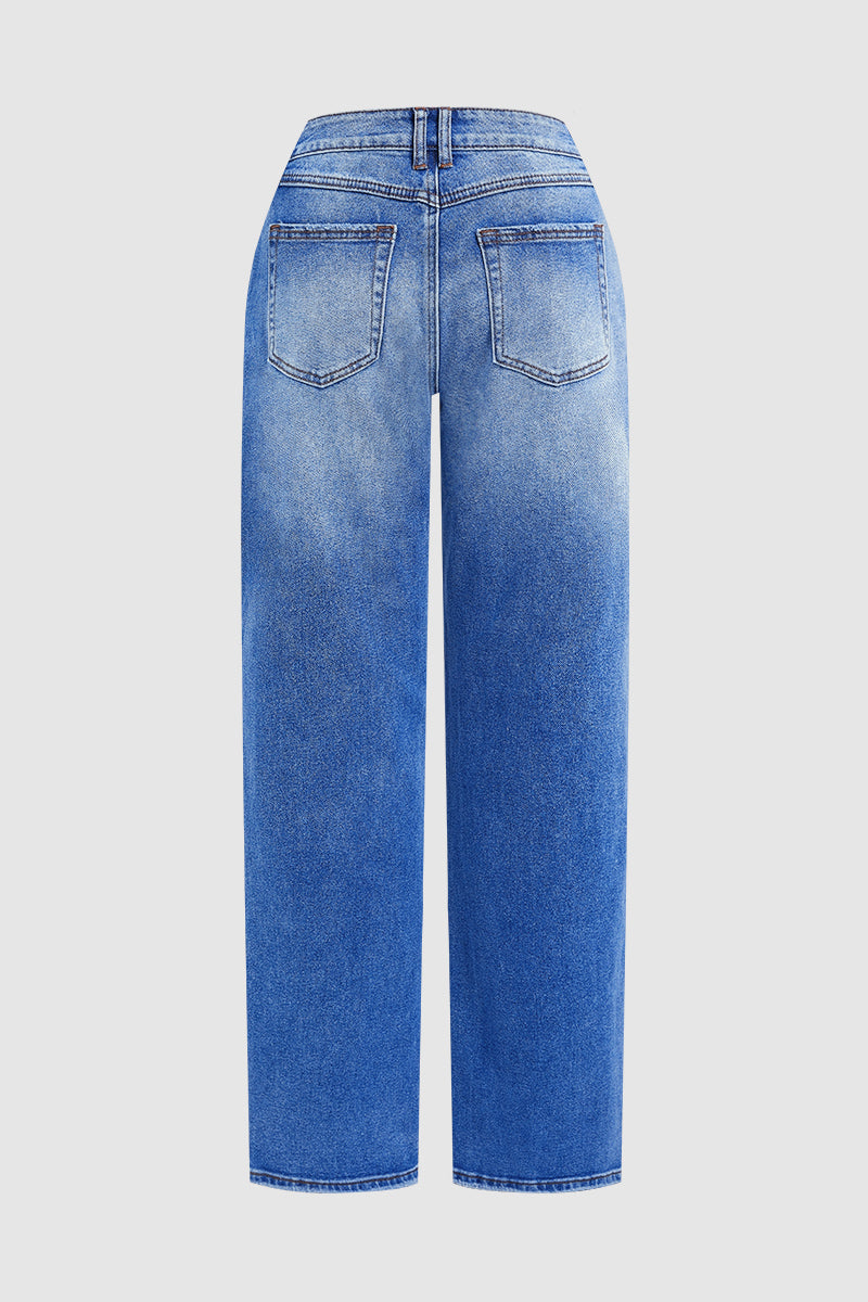 Denvara | Rechtaflopende Mid Rise Jeans