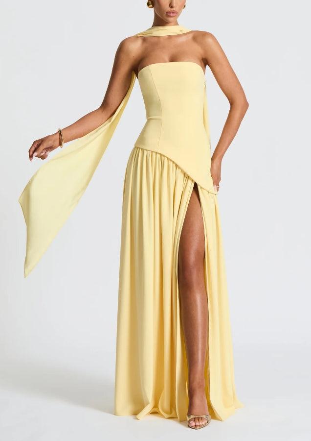 Aurélie™ | Strapless Maxi Jurk met Split