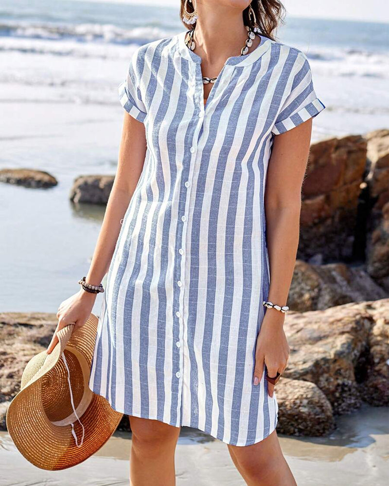MARTINE | ELEGANTE GESTREEPTE SHIRTJURK