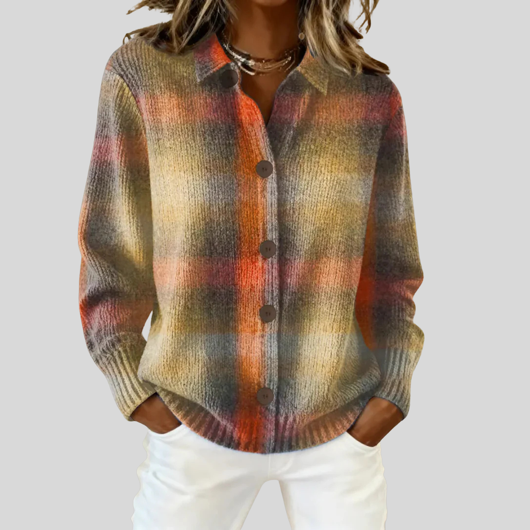 Rhoda™ | Handgemaakt Ruit Cardigan