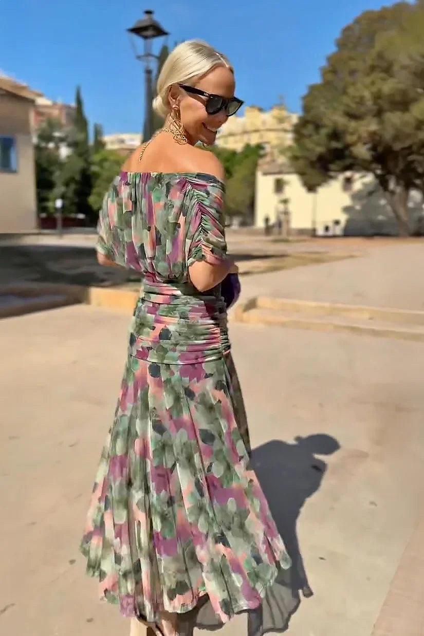 Louise | Elegante Maxi Feestjurk met V-hals
