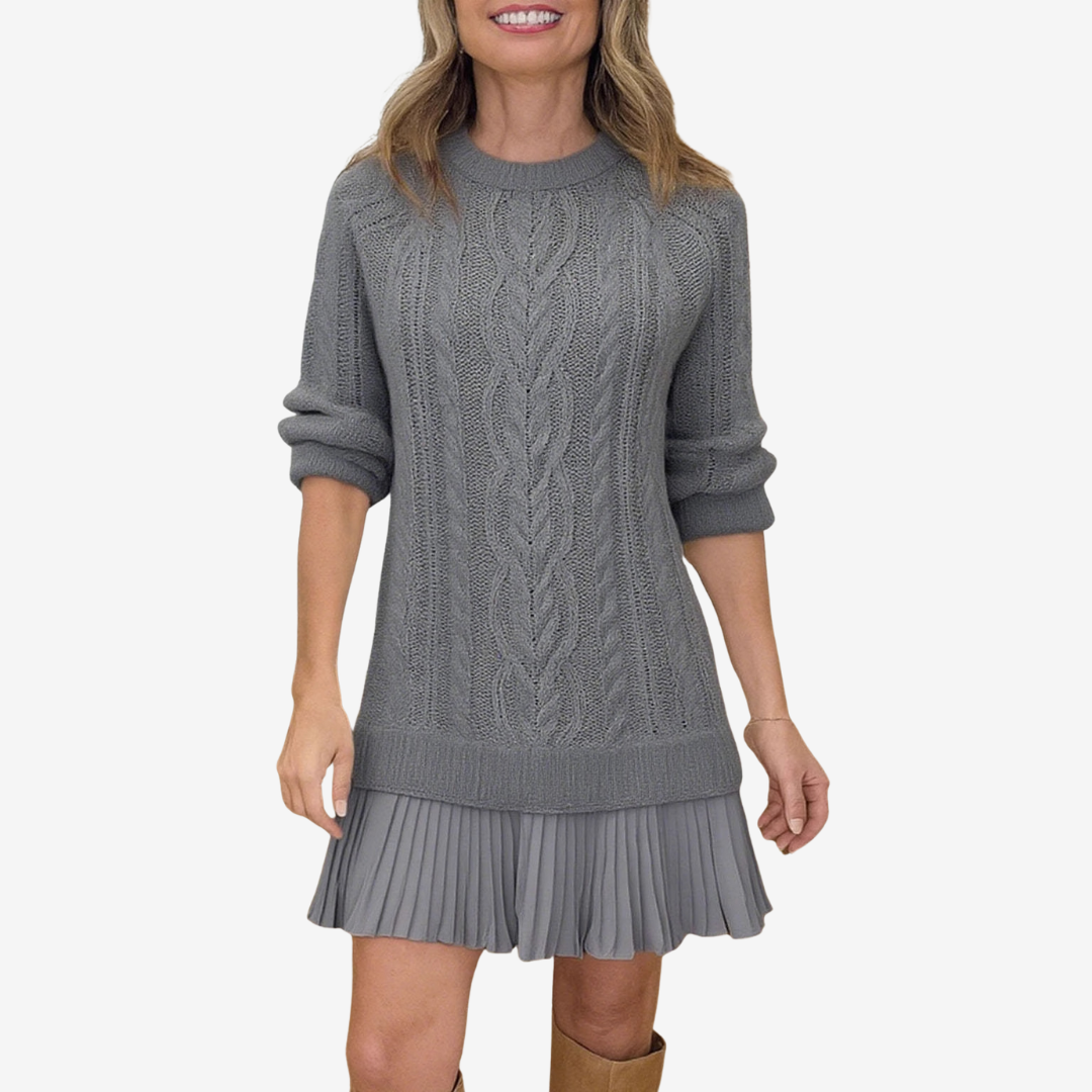 ALESSIA | Gebreide Jurk Nieuw Trend met Comfortabel Warmte en Vrouwelijke Elegantie