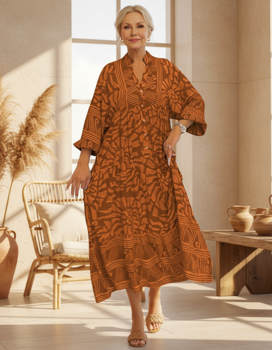 Brinley | Levendige Patroon Jurk