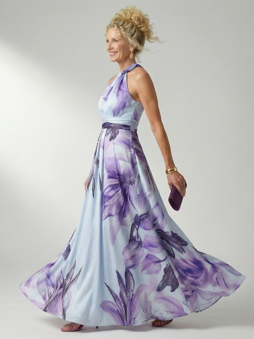 Amiel | Lichte maxi-jurk met bloemen