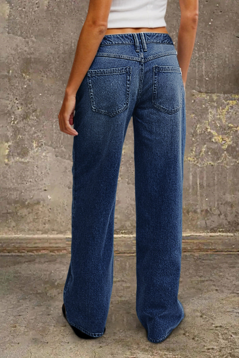 Denvara | Rechtaflopende Mid Rise Jeans