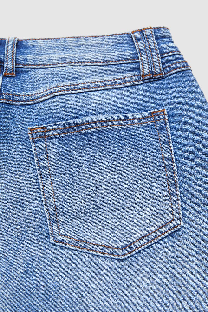 Denvara | Rechtaflopende Mid Rise Jeans